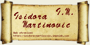 Isidora Martinović vizit kartica